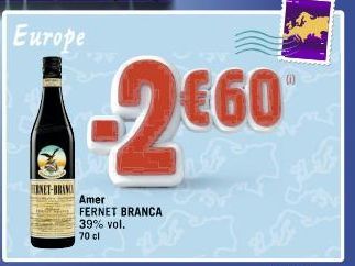 NET-BRAN  2€60  Amer FERNET BRANCA 39% vol.  70 cl  (1) 