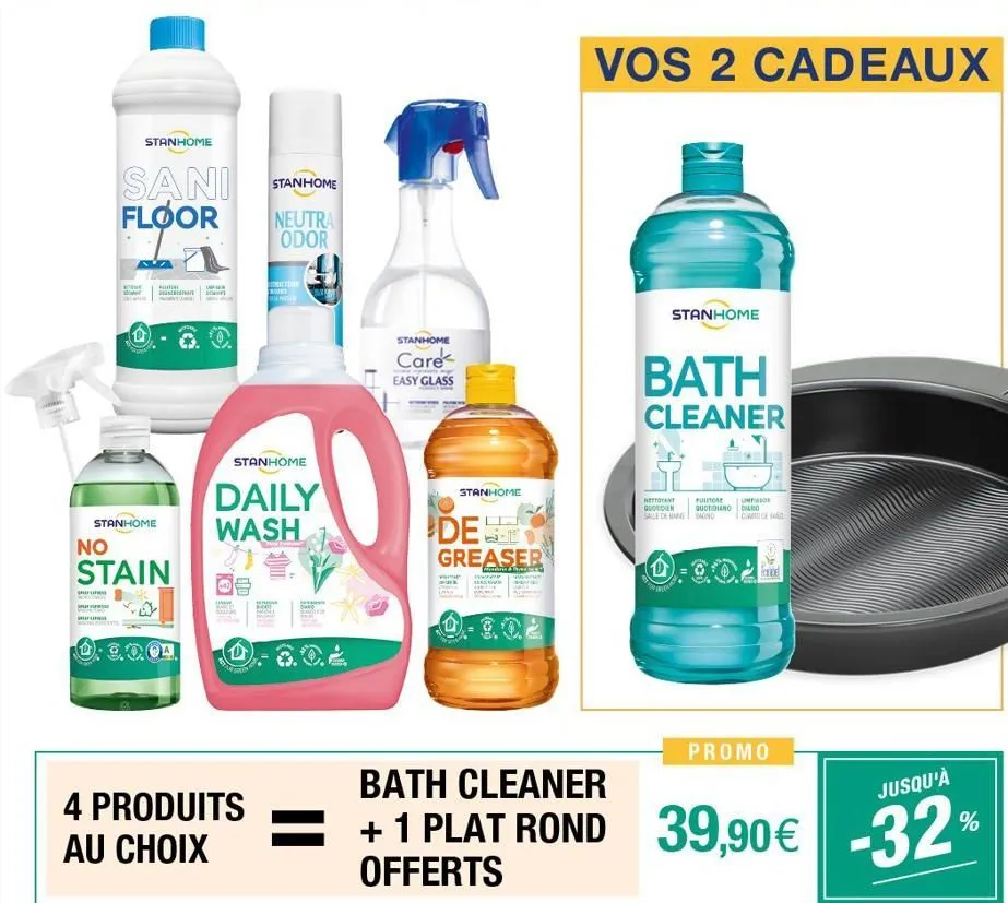 stanhome  sani floor  ve kur  stanhome  no  stain  0.0.0.04  house  stanhome  daily wash  2  4 produits au choix  stanhome  neutra odor  ko  truction  stanhome  care  easy glass  stanhome  des greaser