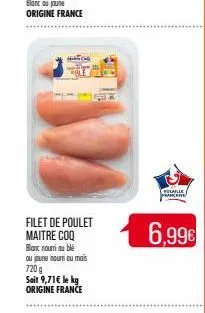 filet de poulet maitre coq 