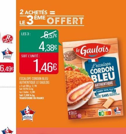 ESCALOPE CORDON BLEU AUTHENTIQUE LE GAULOIS