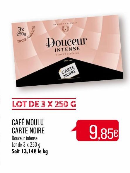 café moulu Carte noire