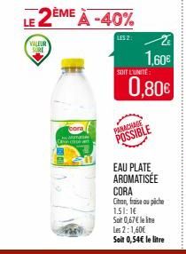 EAU PLATE AROMATISÉE CORA 