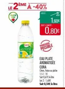 eau plate aromatisée cora 