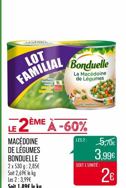 macédoine de légumes Bonduelle