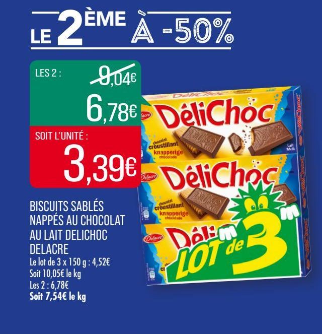 chocolat au lait Délichoc