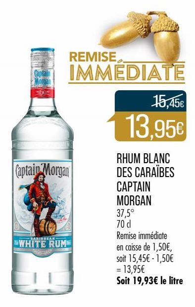 rhum blanc Captain Morgan