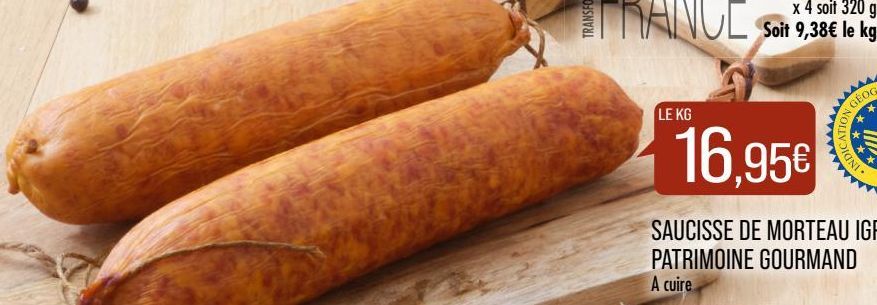 SAUCISSE DE MORTEAU IGP PATRIMOINE GOURMAND