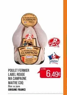 poulet fermier label rouge ma campagne maitre coq