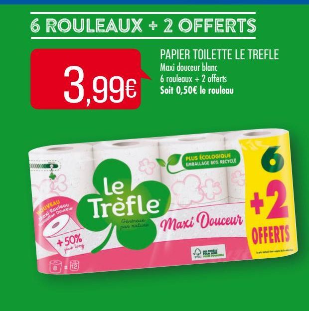 papier toilette Le Trèfle