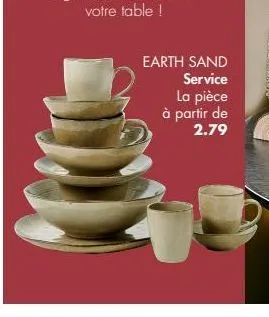 earth sand  service  la pièce à partir de 2.79 