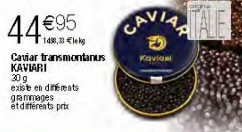 Caviar transmontanus Kaviari
