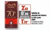 chocolat noir lindt