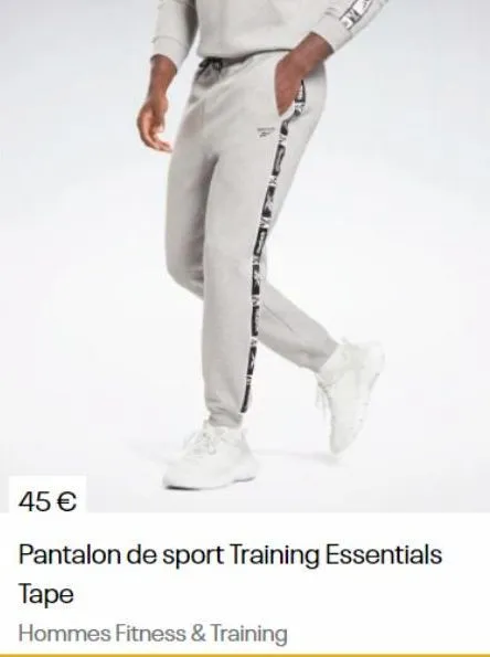 45 €  pantalon de sport training essentials tape  hommes fitness & training 