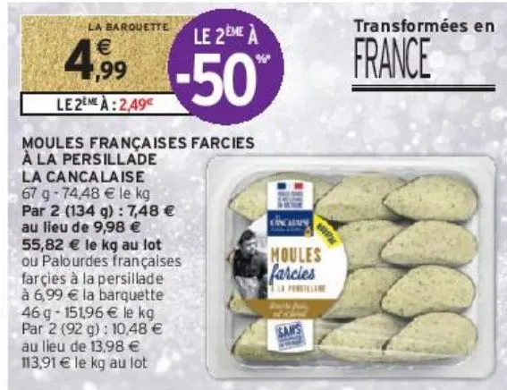 moules françaises farcies à la persillade la cancalaise