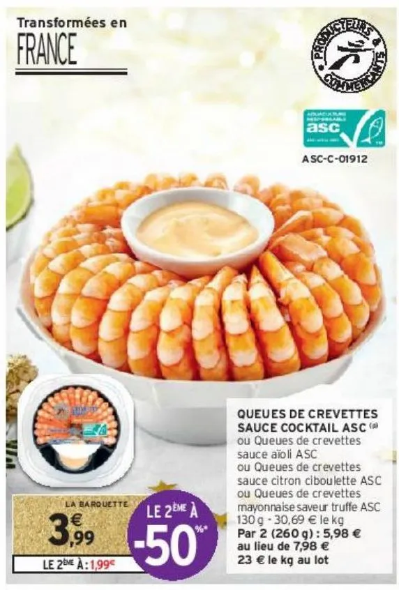 queues de crevettes sauce cocktail asc 