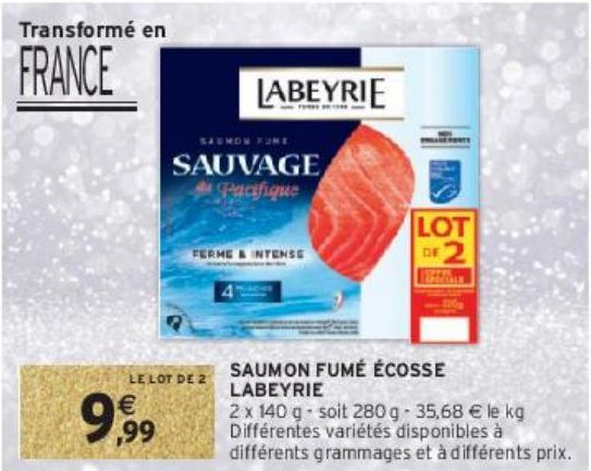 SAUMON FUMÉ ÉCOSSE LABEYRIE