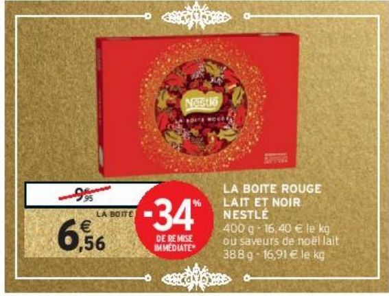 LA BOITE ROUGE LAIT ET NOIR NESTLÉ