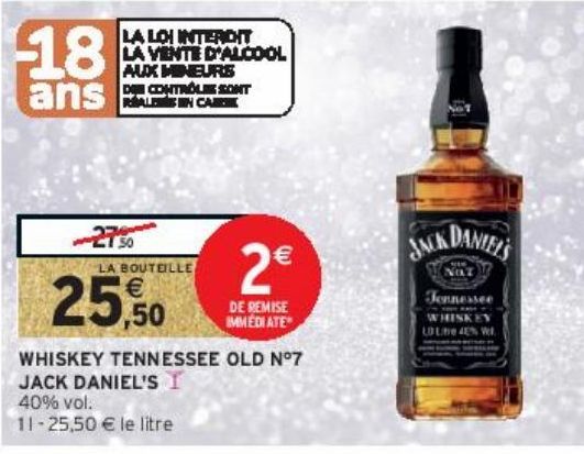 WHISKEY TENNESSEE OLD N°7 JACK DANIEL'S