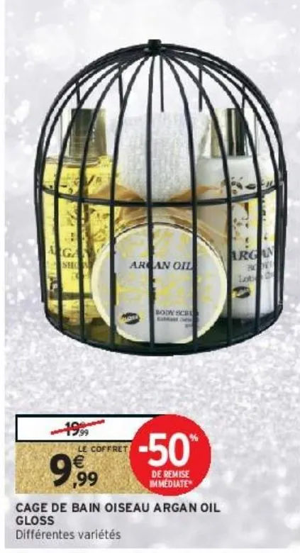 cage de bain oiseau argan oil gloss