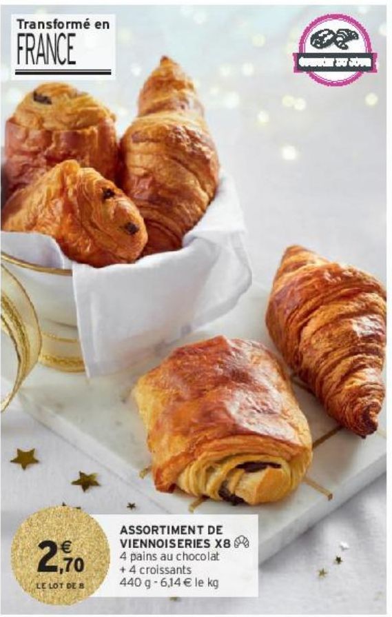 ASSORTIMENT DE VIENNOISERIES X8