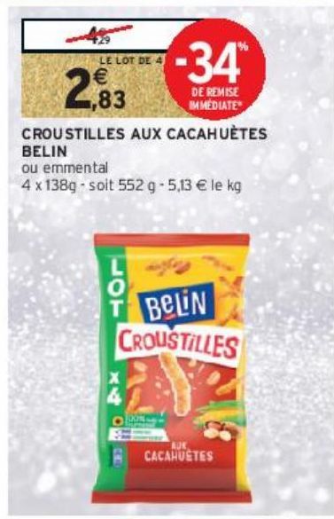 CROUSTILLES AUX CACAHUÈTES BELIN