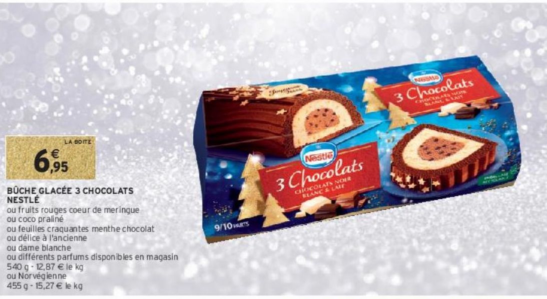 BÛCHE GLACÉE 3 CHOCOLATS NESTLÉ