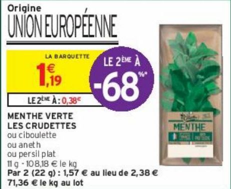 MENTHE VERTE LES CRUDETTES