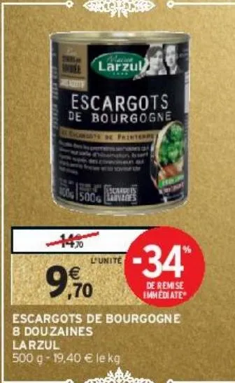 escargots de bourgogne 8 douzaines larzul