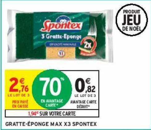 gratte-éponge max x3 spontex