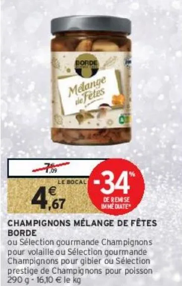 champignons mélange de fêtes borde