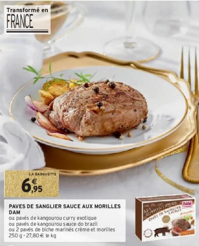 paves de sanglier sauce aux morilles dam