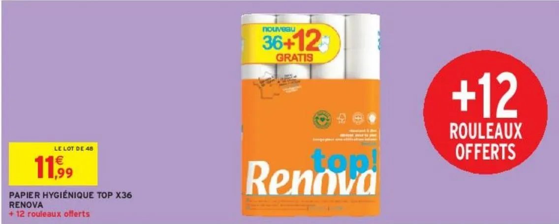 papier hygiénique top x36 renova