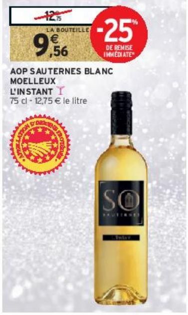 AOP SAUTERNES BLANC MOELLEUX L'INSTANT