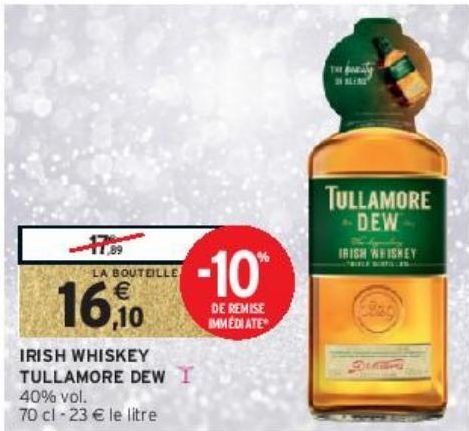 IRISH WHISKEY TULLAMORE DEW