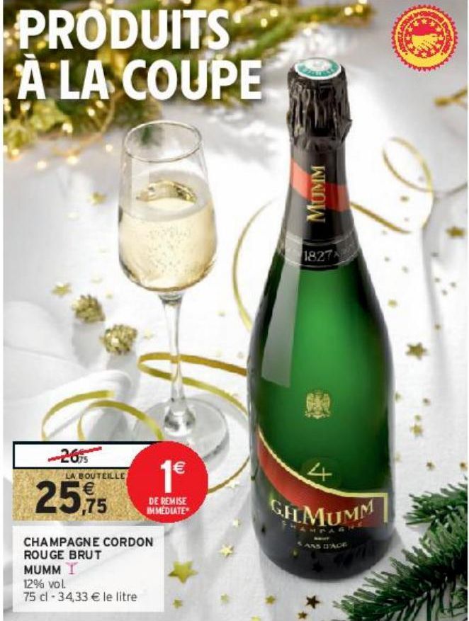 CHAMPAGNE CORDON ROUGE BRUT MUMM