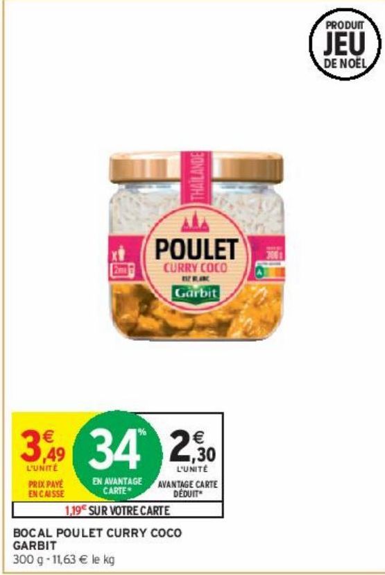 BOCAL POULET CURRY COCO GARBIT