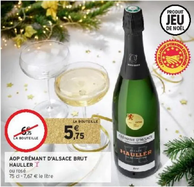 aop crémant d'alsace brut hauller