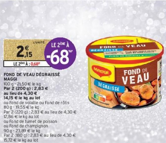 FOND DE VEAU DÉGRAISSÉ MAGGI