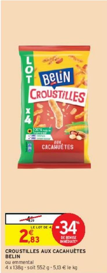 CROUSTILLES AUX CACAHUÈTES BELIN