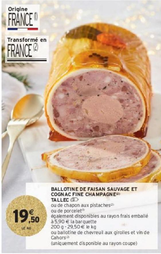 BALLOTINE DE FAISAN SAUVAGE ET COGNAC FINE CHAMPAGNE(2) TALLEC