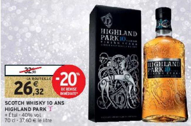 SCOTCH WHISKY 10 ANS HIGHLAND PARK