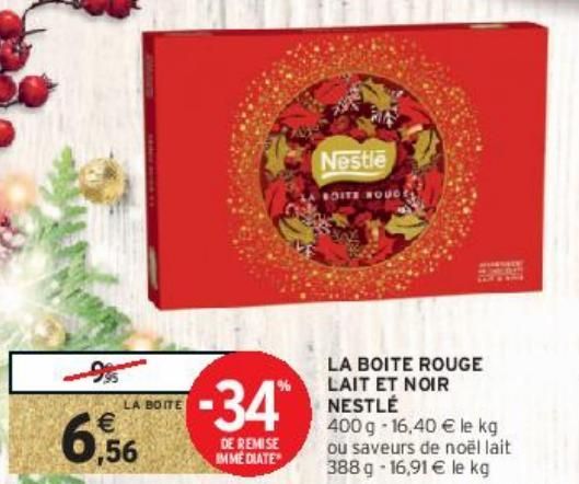 LA BOITE ROUGE LAIT ET NOIR NESTLÉ