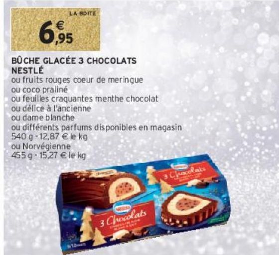 BÛCHE GLACÉE 3 CHOCOLATS NESTLÉ