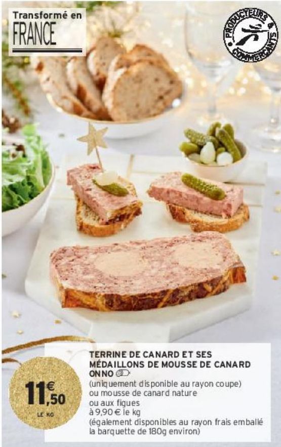 TERRINE DE CANARD ET SES MÉDAILLONS DE MOUSSE DE CANARD ONNO