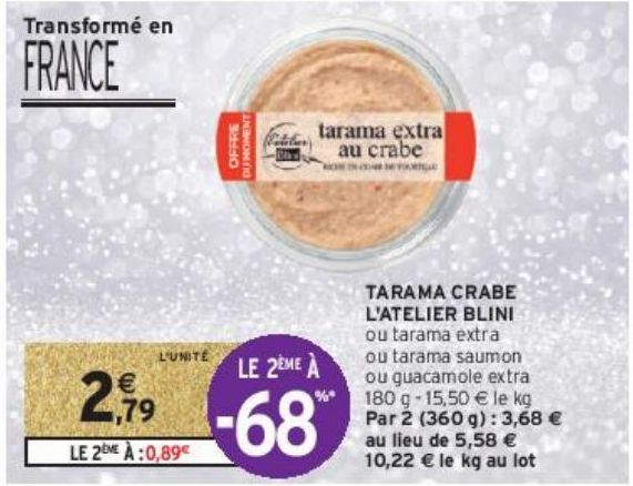 TARAMA CRABE L'ATELIER BLINI