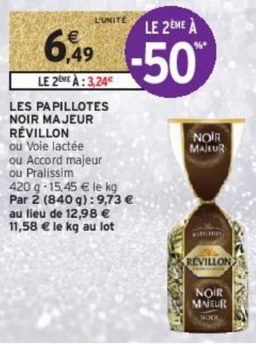 LES PAPILLOTES NOIR MAJEUR RÉVILLON