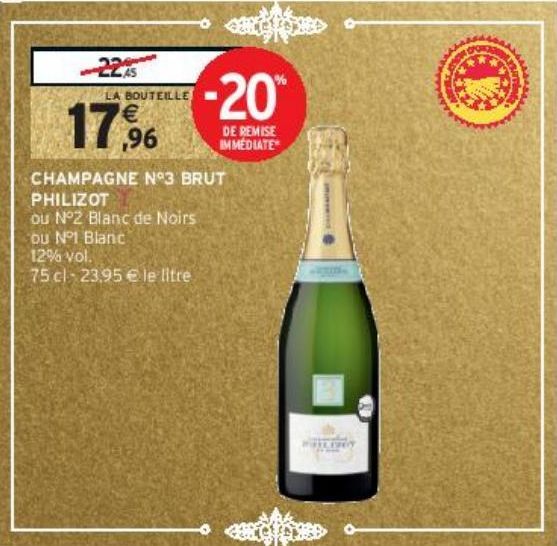 CHAMPAGNE N°3 BRUT PHILIZOT