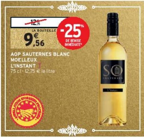 AOP SAUTERNES BLANC MOELLEUX L'INSTANT