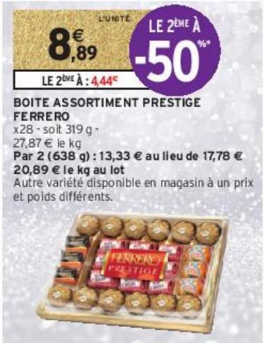 BOITE ASSORTIMENT PRESTIGE FERRERO