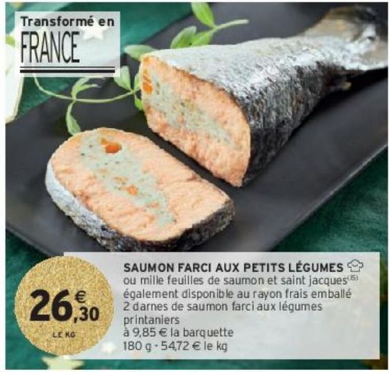 SAUMON FARCI AUX PETITS LÉGUMES